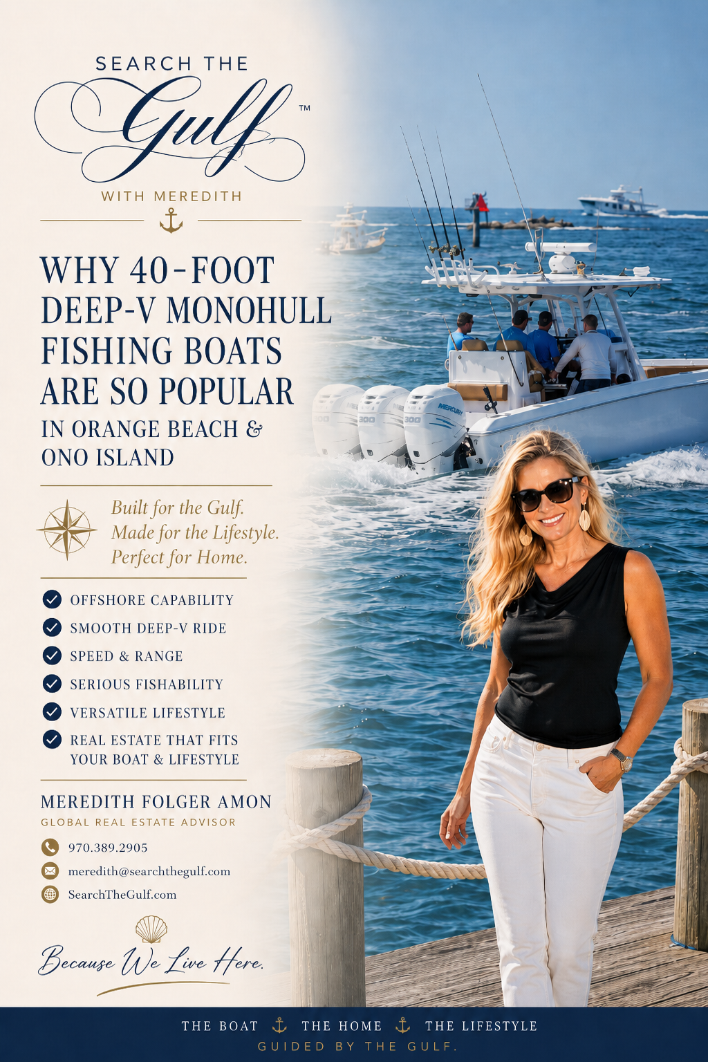 40 Foot Deep V Monohull Fishing Boats Orange Beach Ono Island SearchTheGulf